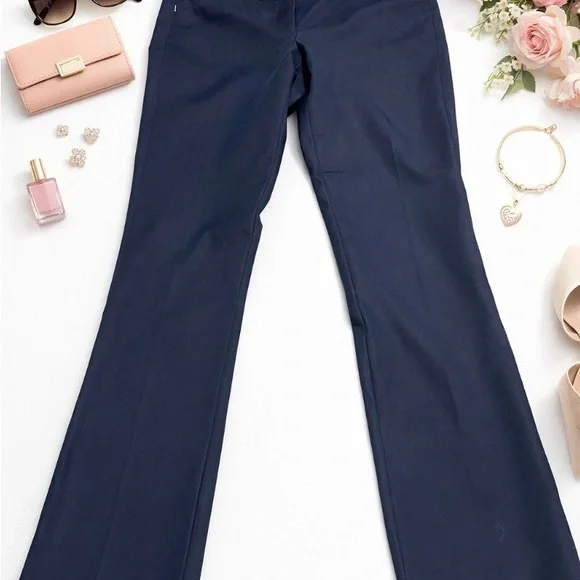 White House Black Market Navy Boot Cut Pants 56% cotton - Picture 11 of 12